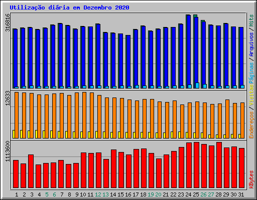 Utilizao diria em Dezembro 2020